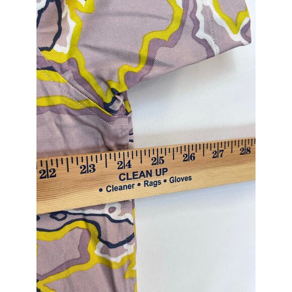 Mode of One Men's Purple Geometric Print Button Up - Picture 5 of 6